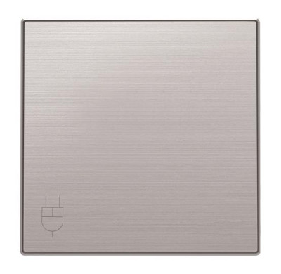 8588.1 AI - Накладка розетки с крышкой, серия SKY, цвет нержавеющая сталь - 2CLA858810A1401