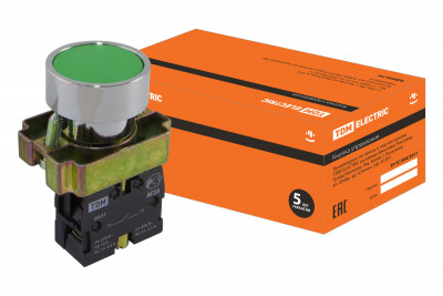 Кнопка BА31 без подсветки зеленый 1з TDM Electric, SQ0704-0038