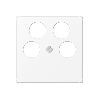 Крышка для SAT-TV розетки с 4-мя гнёздами (Ankaro); термопласт; белый матовый, A561-4SAT2WWM