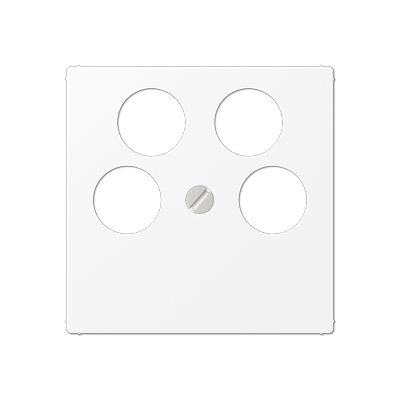 Крышка для SAT-TV розетки с 4-мя гнёздами (Ankaro); термопласт; белый матовый, A561-4SAT2WWM