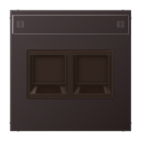 Плата (фиксация защёлкиванием) с полем для надписи для двух модулей; металл; дарк, AL1969-2NAWED