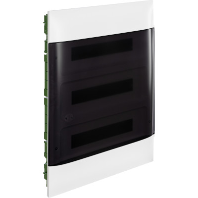 137578 Пластиковый щиток Legrand Practibox S, для встраиваемого монтажа (в полые стены), цвет двери "Дымчатый", 3X18