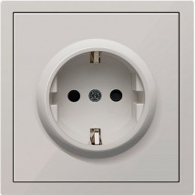 Розетка электрическая 2к+з, Donel серия R98, цвет матовый кашемир