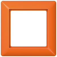 Рамка 1-кратная для вертикальной и горизонтальной установки; термопласт, оранжевая, AS581BFO