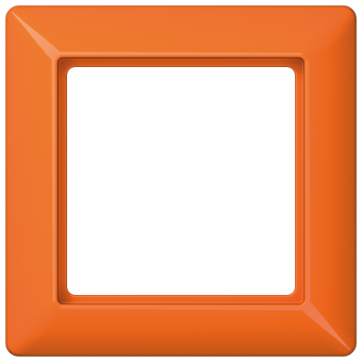 Рамка 1-кратная для вертикальной и горизонтальной установки; термопласт, оранжевая, AS581BFO