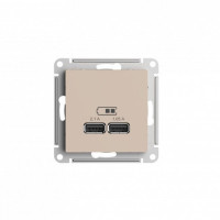 ATN001233 - ATLASDESIGN USB РОЗЕТКА A+A, 5В/2,1А, 2х5В/1,05А, механизм, ПЕСОЧНЫЙ, Systeme Electric ATN001233 - ATLASDESIGN USB РОЗЕТКА A+A, 5В/2,1А, 2х5В/1,05А, механизм, ПЕСОЧНЫЙ, Systeme Electric