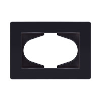 Рамка для двойной розетки, черный Kollinger Eleganz Acryl EA120BK