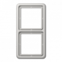 Рамка для вертикальной и горизонтальной установки ударопрочная, 2-кратная; светло-серая, CD582WULG