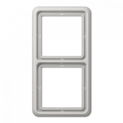 Рамка для вертикальной и горизонтальной установки ударопрочная, 2-кратная; светло-серая, CD582WULG