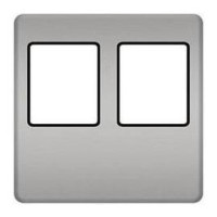 FD04318CB-M Fede Fede Плата монтажная Multimedia для 2-х разъёмов, Bright Chrome/черн.