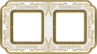 FD01362OPEN Fede Firenze Smalto Italiano Рамка 2-ная, Pearl White
