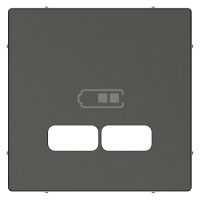 MERTEN, ЦЕНТРАЛЬНАЯ НАКЛАДКА для USB механизма 2,1А, АНТРАЦИТ, SM