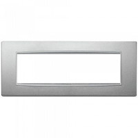 20657.N13 - Vimar Накладка классика на 7 модулей серебро матовое с серебряным обрамлением
