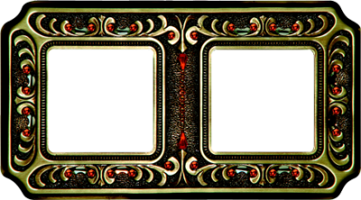 FD01352PBCL Fede Siena Crystal De Luxe Palace Рамка 2-ная, Bright Patina