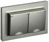 BRITE Роз. 2-я с кр. 16А в сб IP44 РСбш12-3-44-БрШ шамп. IEK, BR-R26-16-44-K37-F