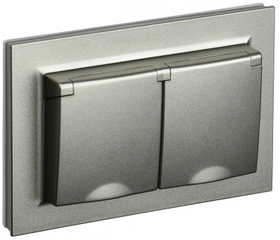 BRITE Роз. 2-я с кр. 16А в сб IP44 РСбш12-3-44-БрШ шамп. IEK, BR-R26-16-44-K37-F