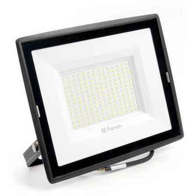 Прожектор светодиодный 2835 SMD 150W 6400K IP65  AC230V/50Hz, черный, LL-923, Feron 32104