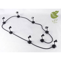 LUSSOLE BAY SHORE Трековый светильник, цвет основания - черный, плафон - металл (цвет - черный), 8x5,5W GU10, GRLSP-9821-08