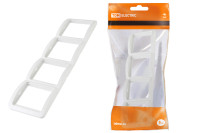 Рамка 4-ая вертикальная белая "Валдай" TDM Electric, SQ1804-0022