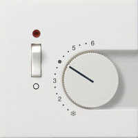 0392112 Gira Терморегулятор с размыкающим контактом, выключателем и контрольной лампой