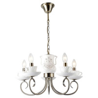 LUSSOLE SALTON Люстра подвесная, цвет основания - бронзовый, 5x40W E14, LSP-8188