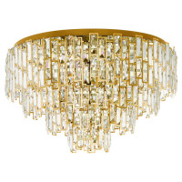 39612 Потолочный светильник CALMEILLES, 10x25W(E14), ?780, H680, сталь, хром/хрусталь, прозрачный