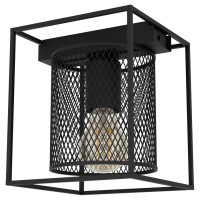 43771 Потолочный светильник CATTERICK, 1Х40W, E27, L165, B165, H190, сталь, черный