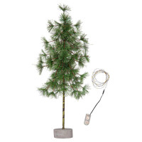 600-36 Светильник TREE PINE, 20X0,03W (LED), 6V, 27х60 см, пластик, зеленый, 2x GR2032 в комплекте