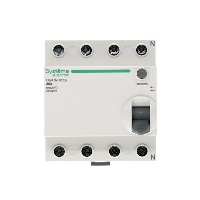 City9 Set ВДТ 40А 4P 100мА Тип-AC 400В, Systeme Electric, C9R56440