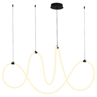 Arte Lamp KLIMT, Светильник подвесной, цвет арматуры - черный, цвет плафона/декора - белый, 1x55W LED, A2850SP-80BK