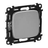 Legrand Valena ALLURE.Выключатель 10АХ 250В с лицевой панелью.Безвинтовые зажимы.Алюминий, 752901 Legrand Valena ALLURE.Выключатель 10АХ 250В с лицевой панелью.Безвинтовые зажимы.Алюминий, 752901