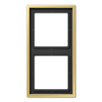 Рамка для вертикальной и горизонтальной установки, 2 поста; металл; латунь classic; Messing, ME2982C Рамка для вертикальной и горизонтальной установки, 2 поста; металл; латунь classic; Messing, ME2982C