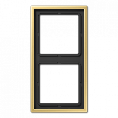 Рамка для вертикальной и горизонтальной установки, 2 поста; металл; латунь classic; Messing, ME2982C