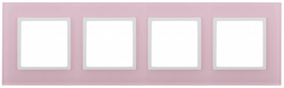 ЭРА 14-5104-30 Elegance Розовый/белый Стекло Рамка 4-ая