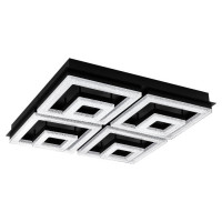 99328 Светод. потол. светильник FRADELO 1, 48W (LED), 520х520, сталь, черный//пластик с кристал., чер