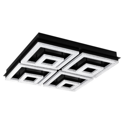 99328 Светод. потол. светильник FRADELO 1, 48W (LED), 520х520, сталь, черный//пластик с кристал., чер
