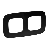 Legrand Valena ALLURE.Рамка "Матовый черный".2-постовая универсальная, 754402