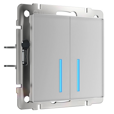 Werkel W4520606/ Умный сенсорный выключатель двухклавишный (серебряный), a048324