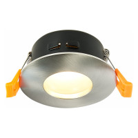 ST LUCE ST213.118.01 Св-к встр. Никель GU10 1*50W  IP44 D84xH50 220V Без ламп