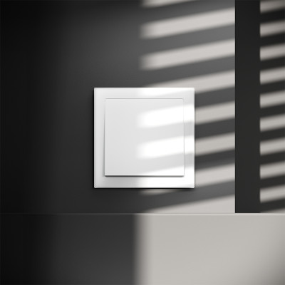 Перекрестный переключатель встраиваемый VOLTUM S70 одноклавишный 10А, (белый матовый), VLS010502