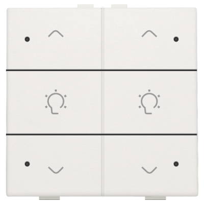 Niko Home Control Белый Кнопка  управления двухканального диммера, LED подсветка, 101-52046