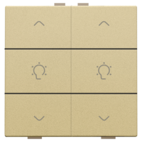 Niko Home Control Золото Кнопка  управления двухканального диммера, 221-51046