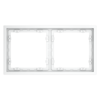 Рамка пластиковая VOLTUM S70 на 2 поста, (белый матовый), VLS100202