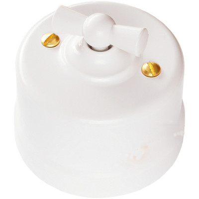 Bironi Выключатель Перекрестный, пластик, цвет Белый, B1-203-21