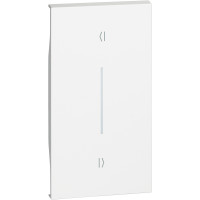 KW05M2V Bticino LIVING NOW. Лицевая панель для выключателей рольставень (вертикальное размещение) 2 модуля.Цвет Белый., KW05M2V