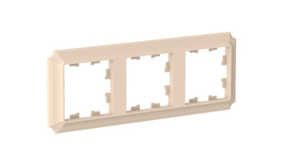 ATN101203 - ATLASDESIGN ANTIQUE 3-постовая РАМКА, универсальная, ПЕСОЧНЫЙ, Systeme Electric