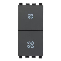 Vimar Переключатель 2P 10AX для фан-койла серый, 20063