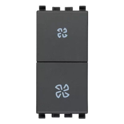 Vimar Переключатель 2P 10AX для фан-койла серый, 20063