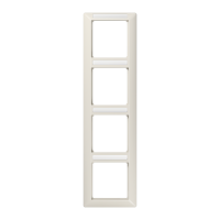 Рамка 4-кратная вертикальная с полем для надписи слоновая кость, AS584BFINA Рамка 4-кратная вертикальная с полем для надписи слоновая кость, AS584BFINA