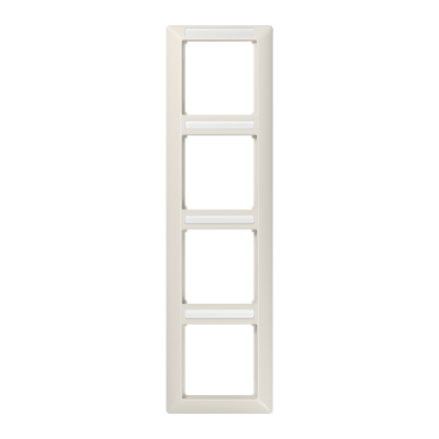Рамка 4-кратная вертикальная с полем для надписи слоновая кость, AS584BFINA